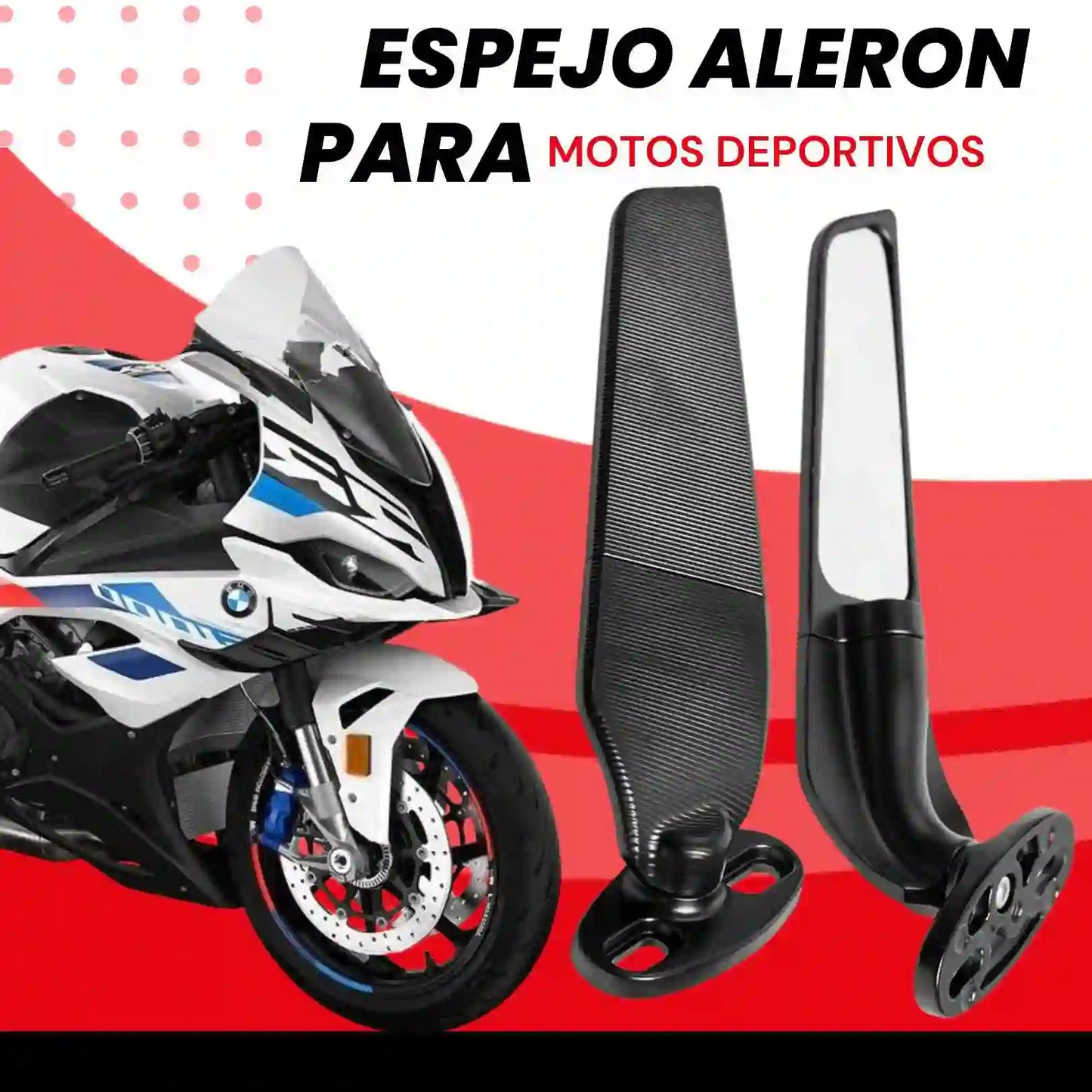 ESPEJO ALERÓN PARA MOTO DEPORTIVA