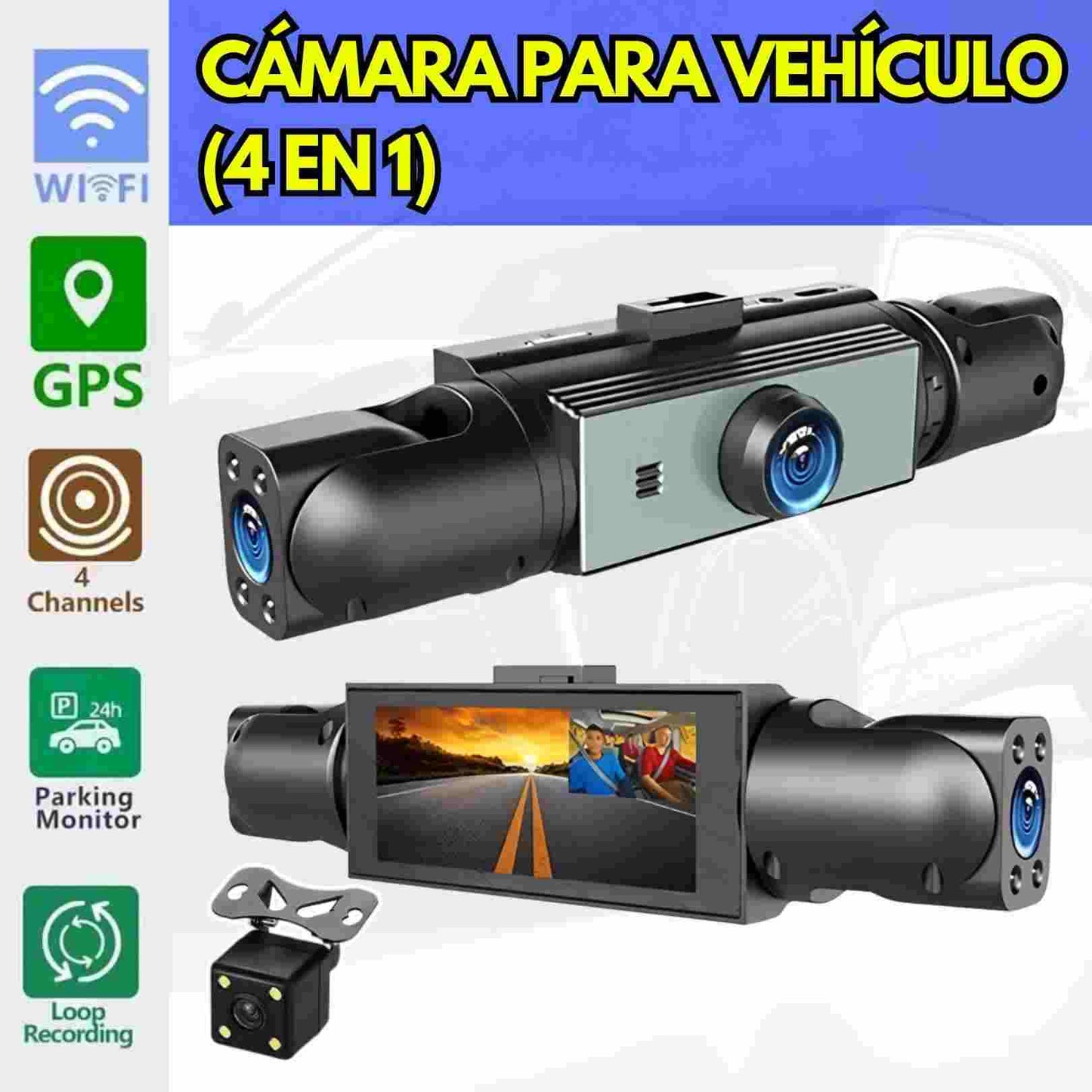CÁMARA PARA VEHÍCULO (4 EN 1) F-RU