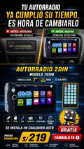 AUTORRADIO TÁCTIL 7" HD + CÁMARA DE RETROCESO GRATIS (BLUETOOTH / USB)