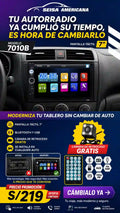 AUTORRADIO TÁCTIL 7" HD BLUETOOTH + CÁMARA DE RETROCESO