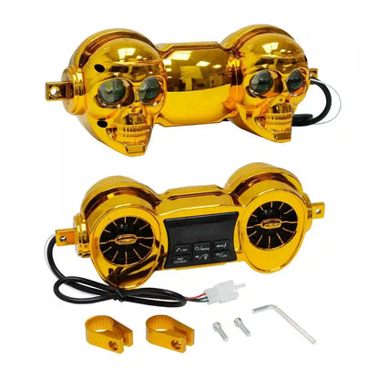 PARLANTE CALAVERA PARA MOTO CON LUZ LED T-RU