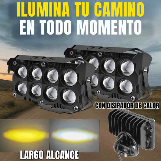 EXPLORADOR LUZ LED DE 8 LUPAS PRO (CON DISIPADOR) F-RN