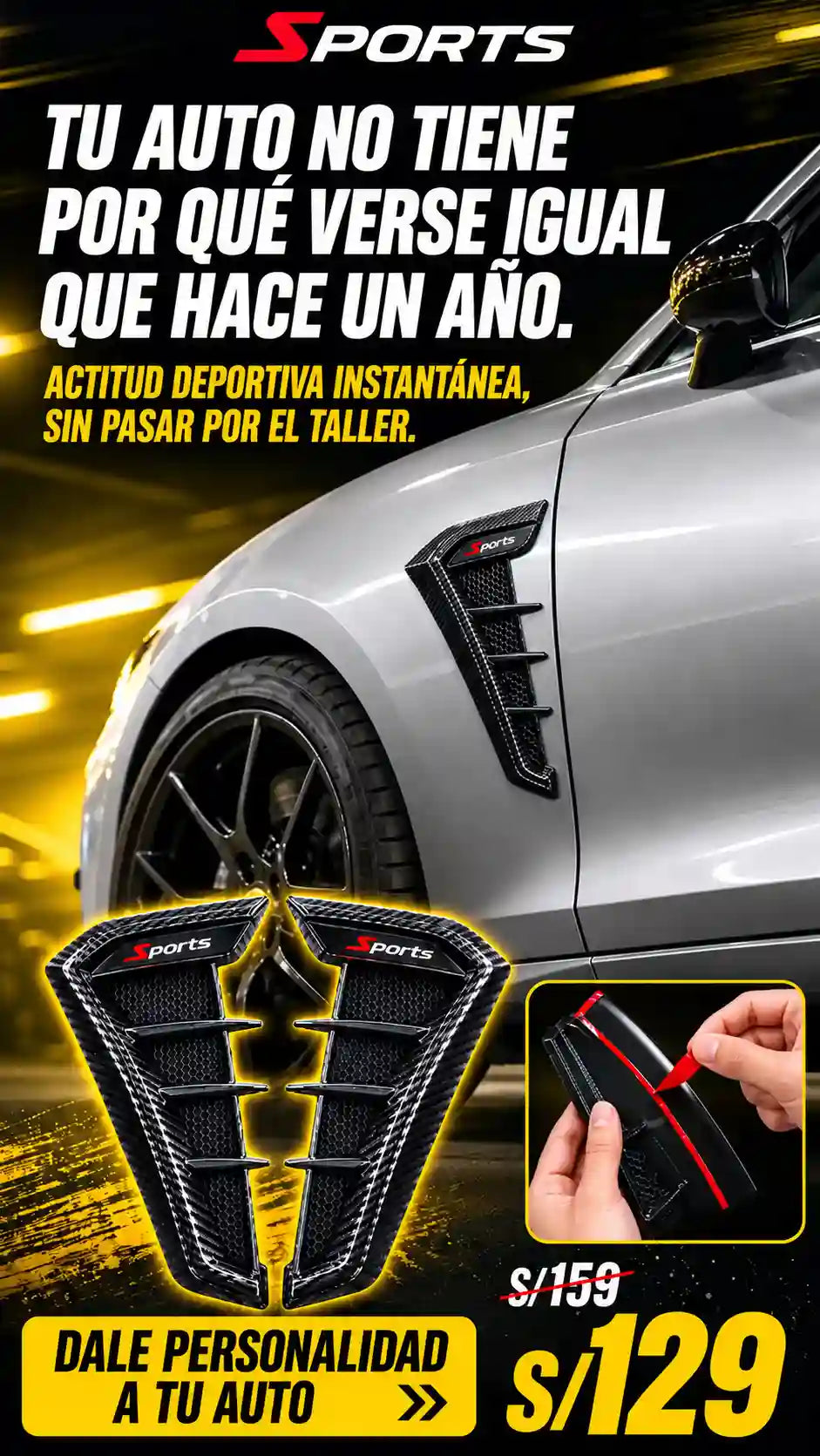 ALERONES DE FIBRA DE CARBONO PARA CARRO