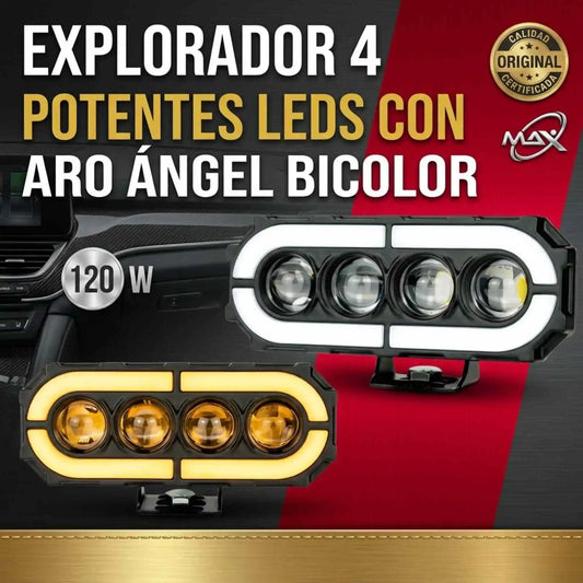 EXPLORADOR CON ARO ÁNGEL BICOLOR DE 4 LUPAS