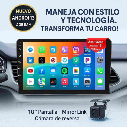 AUTORADIO ANDROID DE 10 PULGADAS UNIVERSAL F-RU