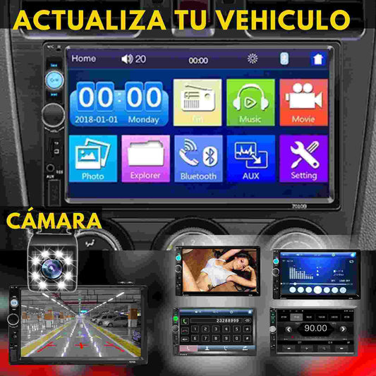 AUTORADIO TACTIL DE 7¨ + CÁMARA (LLAMADAS/MUSICA/VIDEOS/ +) F-RU