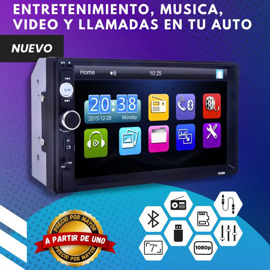 AUTORADIO TACTIL  DE 7¨ (LLAMADAS/MUSICA/VIDEOS/ +) T-RU