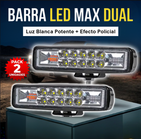 PAR DE BARRAS LED DE 6 PULGADAS CON EFECTO POLICIAL