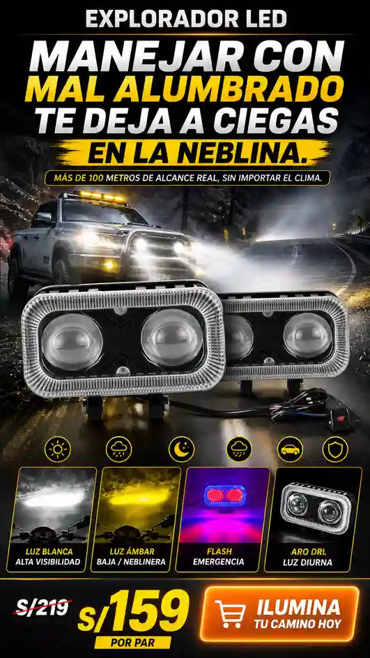 EXPLORADOR LED DUAL DRL MODERNO
